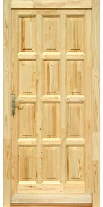 Ámor tele borovi fenyő fa bejárati ajtó (D)