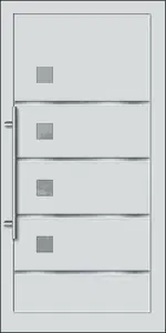 ANTILA  Gealan D Inox betétes műanyag bejárati ajtó