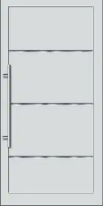 ARA  Gealan D Inox műanyag bejárati ajtó