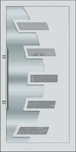 GEMINI  Gealan D Inox betétes műanyag bejárati ajtó