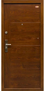 Hi-Sec Modern biztonsági acél bejárati ajtó Festett mogyoró