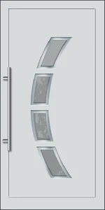 HORIZON  Gealan D Inox betétes műanyag bejárati ajtó