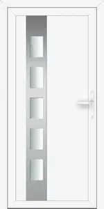 Inox 11  Gealan F Inox betétes műanyag bejárati ajtó