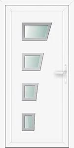 Inox 14  Gealan F Inox betétes műanyag bejárati ajtó