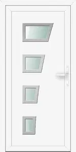 Inox 14  Gealan F Inox betétes műanyag bejárati ajtó