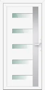 Inox 19  Gealan F Inox betétes műanyag bejárati ajtó