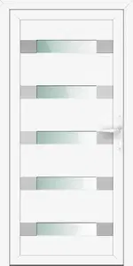 Inox 21  Gealan F Inox betétes műanyag bejárati ajtó