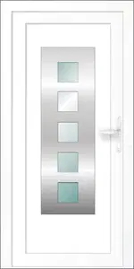 Inox 3  Gealan F Inox betétes műanyag bejárati ajtó