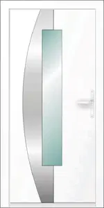 Inox 5  Gealan F Inox betétes műanyag bejárati ajtó