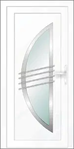 Inox 6  Gealan F Inox betétes műanyag bejárati ajtó