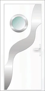 Inox 7  Gealan F Inox betétes műanyag bejárati ajtó