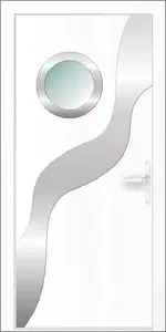 Inox 7  Gealan F Inox betétes műanyag bejárati ajtó