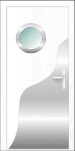 Inox 8  Gealan F Inox betétes műanyag bejárati ajtó