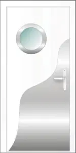 Inox 8  Gealan F Inox betétes műanyag bejárati ajtó