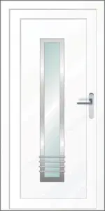 Inox 9  Gealan F Inox betétes műanyag bejárati ajtó