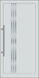 LIBRA  Gealan D Inox betétes műanyag bejárati ajtó