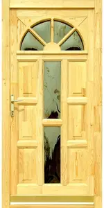 Napsugár I Középen üveges borovi fenyő fa bejárati ajtó (D)