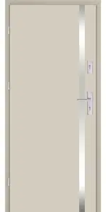 Taródi Ludas 120 szálcsiszolt acél intarziás mdf bejárati ajtó