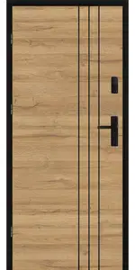 Taródi Ludas 203 fekete intarziás mdf bejárati ajtó