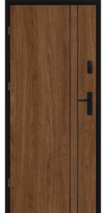 Taródi Ludas 204 fekete intarziás mdf bejárati ajtó