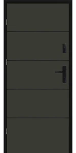 Taródi Ludas 207 fekete intarziás mdf bejárati ajtó