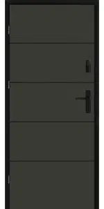 Taródi Ludas 207 fekete intarziás mdf bejárati ajtó