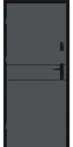 Taródi Ludas 216 fekete intarziás mdf bejárati ajtó