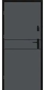 Taródi Ludas 216 fekete intarziás mdf bejárati ajtó