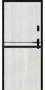 Taródi Ludas 219 szálcsiszolt fekete intarziás mdf bejárati ajtó