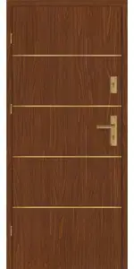 Taródi Ludas 407 arany intarziás mdf bejárati ajtó