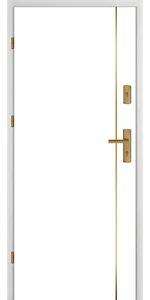 Taródi Ludas 412 arany intarziás mdf bejárati ajtó