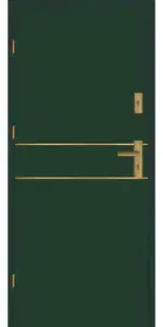 Taródi Ludas 416 arany intarziás mdf bejárati ajtó