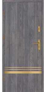 Taródi Ludas 418 arany intarziás mdf bejárati ajtó