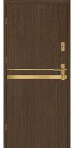 Taródi Ludas 419 arany intarziás mdf bejárati ajtó