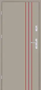 Taródi Ludas 603 piros intarziás mdf bejárati ajtó