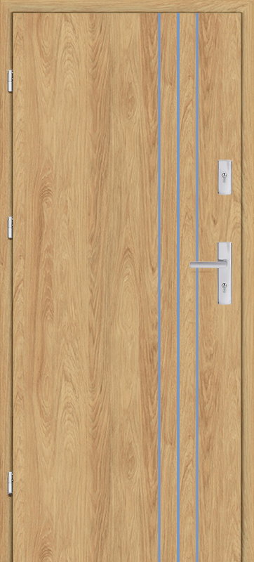 Taródi Ludas 703 kék intarziás mdf bejárati ajtó