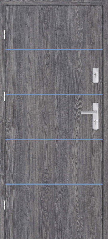 Taródi Ludas 707 kék intarziás mdf bejárati ajtó