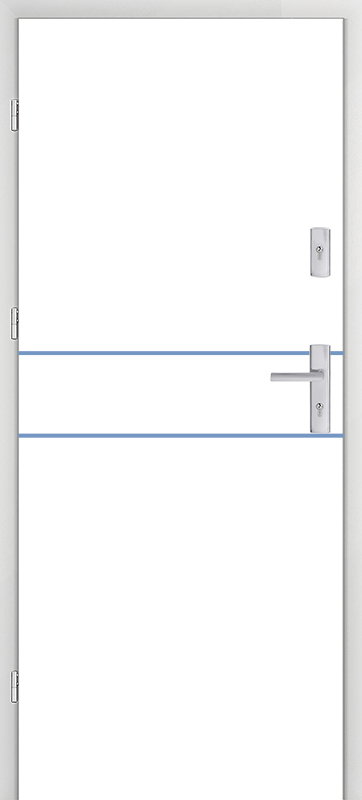 Taródi Ludas 716 kék intarziás mdf bejárati ajtó