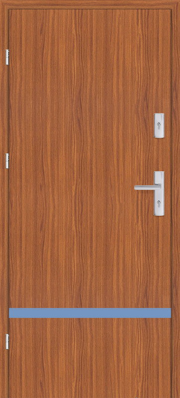 Taródi Ludas 717 kék intarziás mdf bejárati ajtó