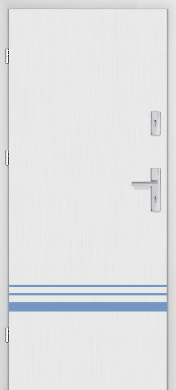 Taródi Ludas 718 kék intarziás mdf bejárati ajtó