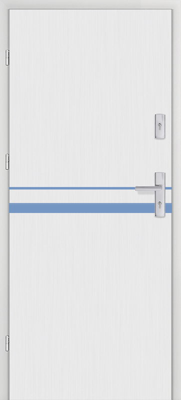 Taródi Ludas 719 kék intarziás mdf bejárati ajtó