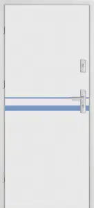 Taródi Ludas 719 kék intarziás mdf bejárati ajtó