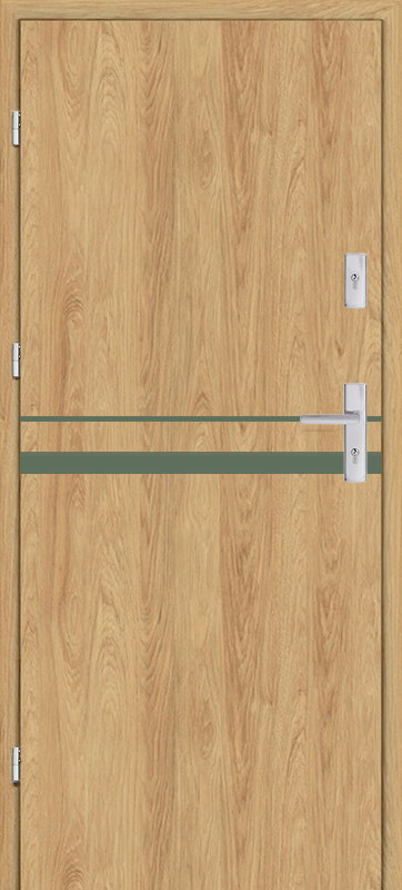Taródi Ludas 819 oliva intarziás mdf bejárati ajtó
