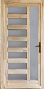 Zebra 2 borovi fenyő fa bejárati ajtó (B)