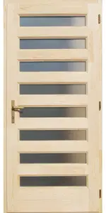 Zebra borovi fenyő fa bejárati ajtó (D)